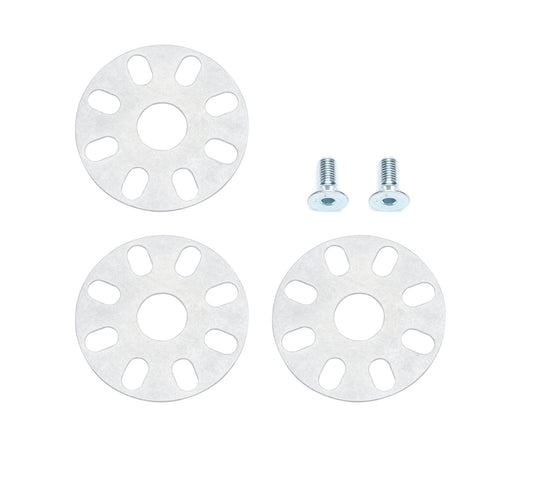 Water Pump Pulley Shim - 0.063 in Thick - 5/8 in and 3/4 in Shaft - Aluminum - Natural - Set of 3