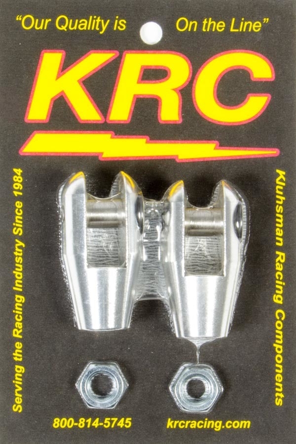 Rod End - Clevis - 3/8 in Bore - 3/8-24 in Right Hand Male Thread - 1/2 in Slot - Jam Nuts - Aluminum - Natural - Bert Transmissions - Kit