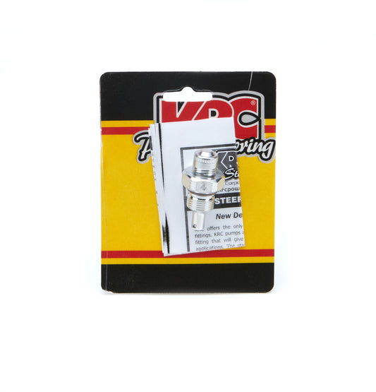 Flow Control Valve - Straight - 6 AN Male to 18 mm x 1.50 Male O-Ring - Aluminum - Natural - Power Steering Systems - Each