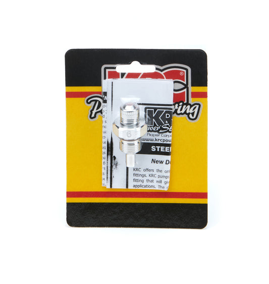 Flow Control Valve - Power Steering - 6 AN Male to 18 mm - ID Mark 6 - Aluminum - Natural - Kit