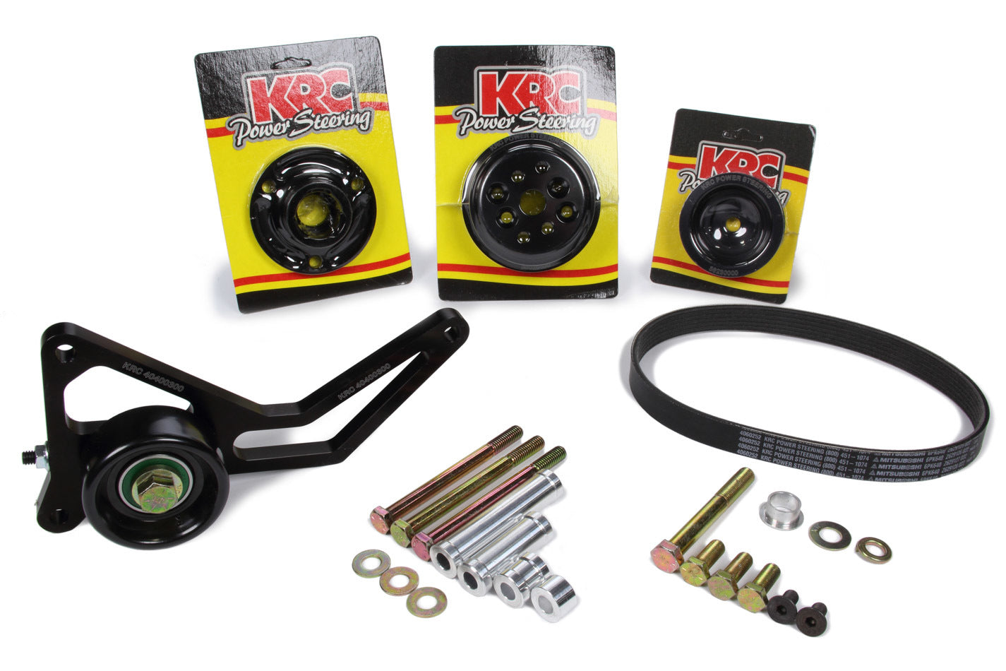 Pulley Kit - Pro Series - 6-Rib Serpentine - Billet Aluminum - Black Anodized - Small Block Chevy - Kit