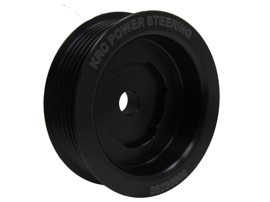 Crankshaft Pulley - R-Lok - Serpentine - 6-Rib - 3 in Diameter - Aluminum - Black Anodized - KRC R-Lok Pulley Drive System - Each