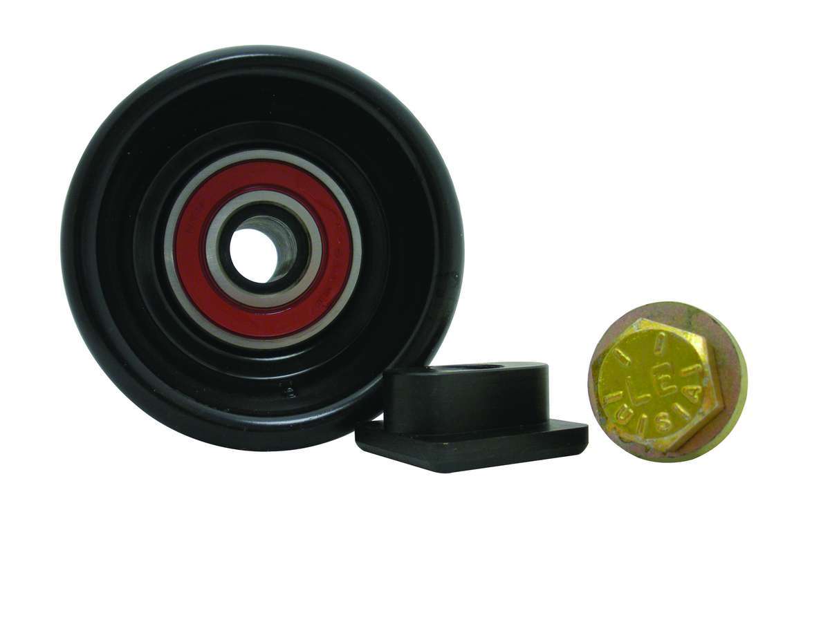 Belt Tensioner Pulley - Serpentine - Bearing / Hardware Included - Aluminum - Black Anodized - KRC Belt Tensioner Assembly - Each