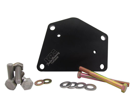 Power Steering Pump Bracket - Driver Side Head Mount - Aluminum - Black Anodized - KRC Pump - GM LS-Series - Kit