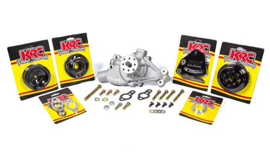 Pulley Kit - Pro Series - 6-Rib Serpentine - Water Pump - Aluminum - Black Anodized - Small Block Chevy - Kit