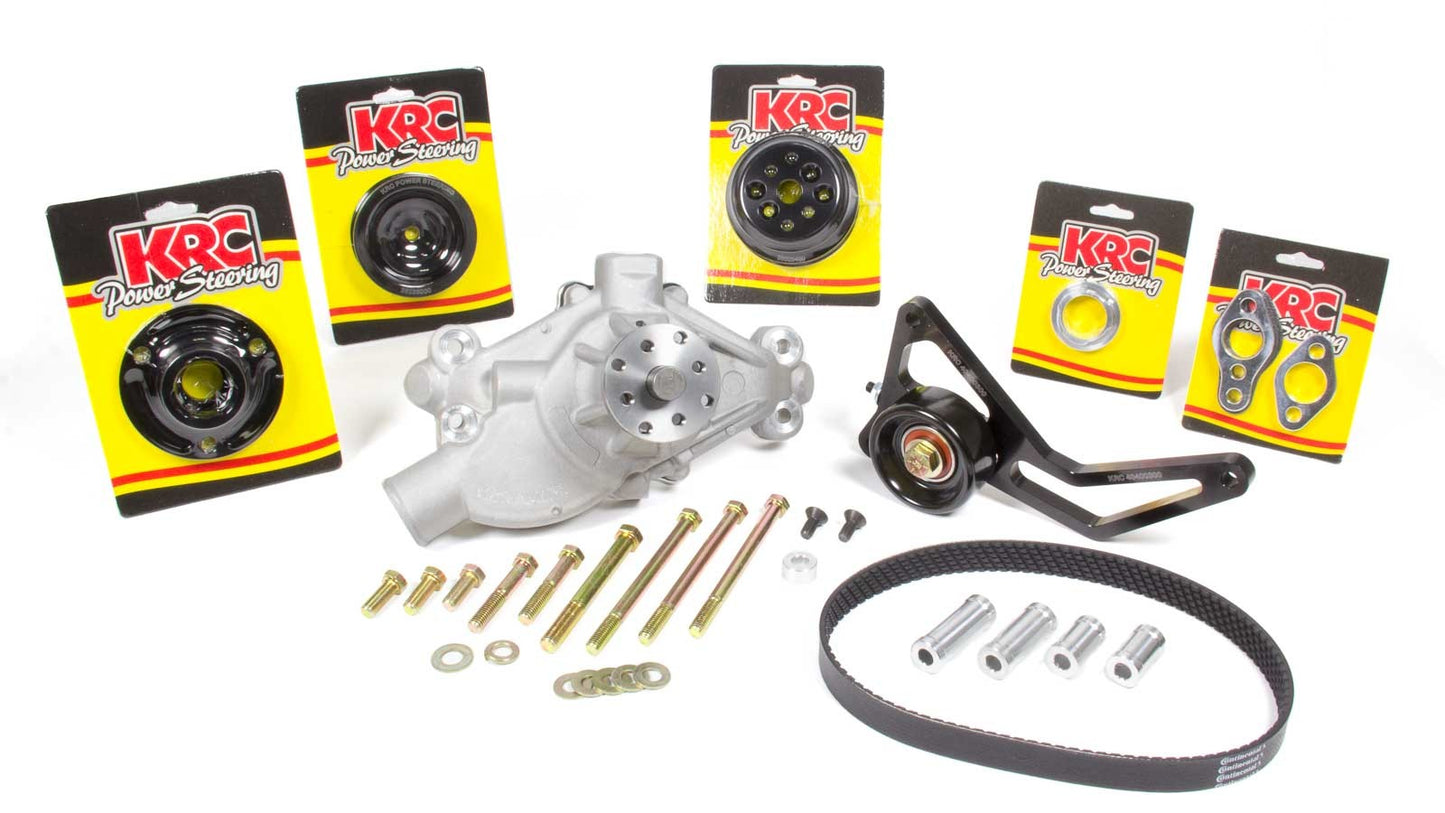 Pulley Kit - Pro-Series - 6-Rib Serpentine - Bellhousing Mount - Aluminum - Black Anodized - Small Block Chevy - Kit