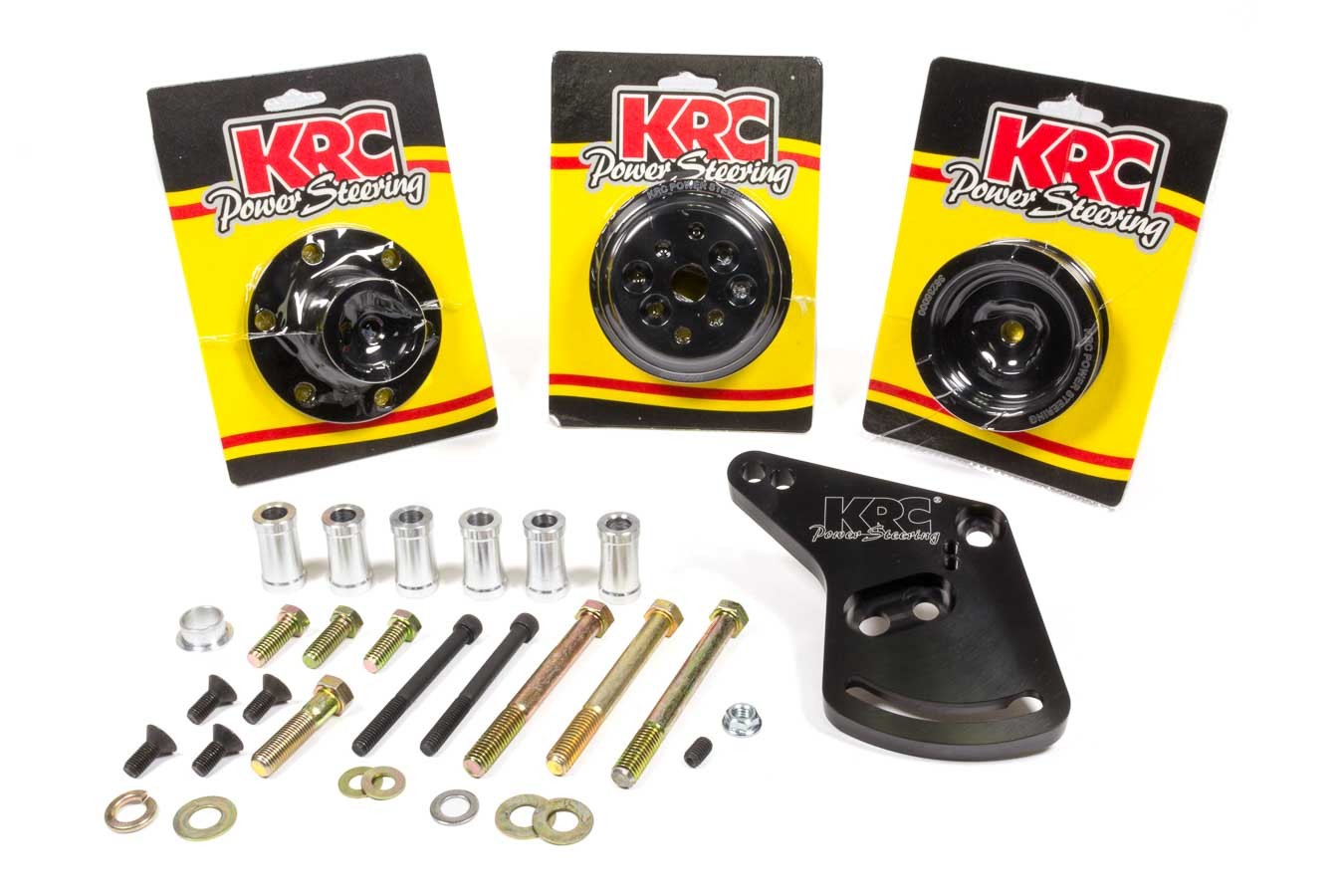 Pulley Kit - 6-Rib Serpentine - Billet Aluminum - Black Anodized - Small Block Ford - Kit