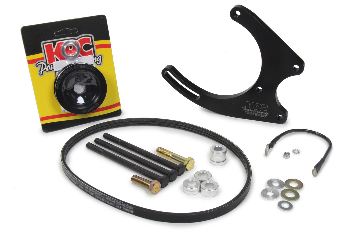 Alternator Bracket - Passenger Side - Water Pump Mount - Aluminum - Black Anodized - GM LS-Series - Kit