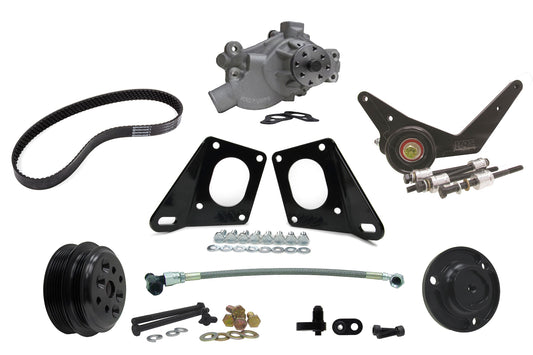 Pulley Kit - 6-Rib Serpentine - Water Pump - Aluminum - Black Anodized - MG LS-Series - Kit