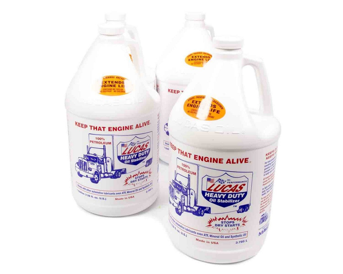 Motor Oil Additive - Heavy Duty Oil Stabilizer - Conventional - 1 gal Jug - Set of 4
