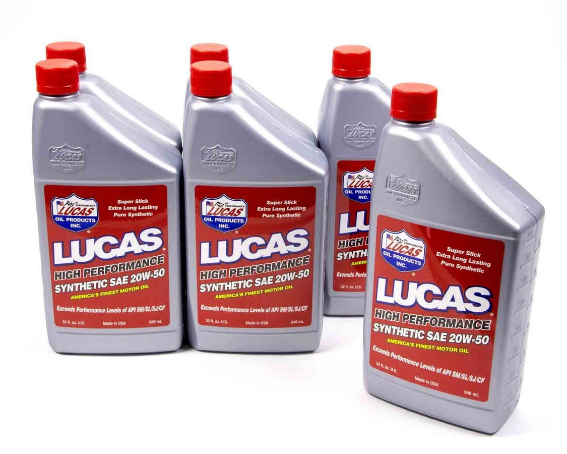 Motor Oil - 20W50 - Synthetic - 1 qt Bottle - Set of 6