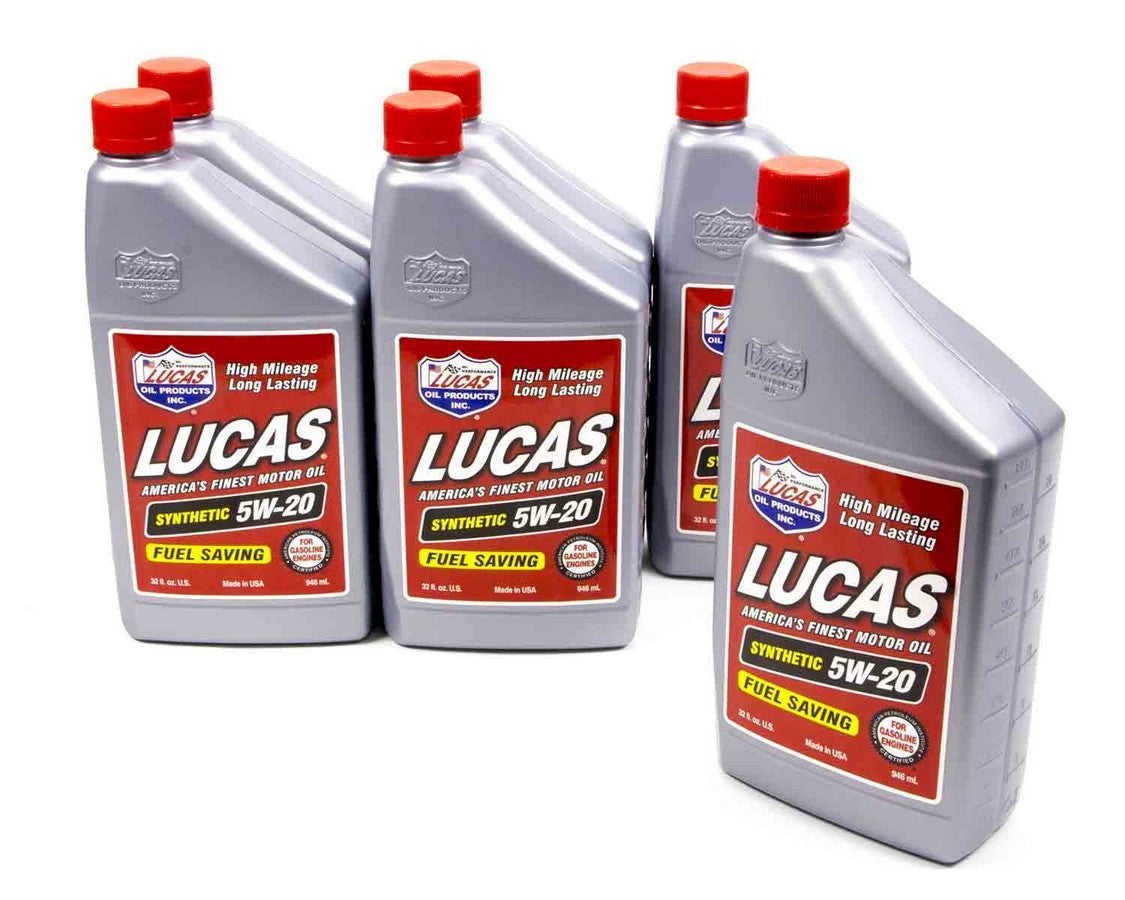 Motor Oil - 5W20 - Synthetic - 1 qt Bottle - Set of 6