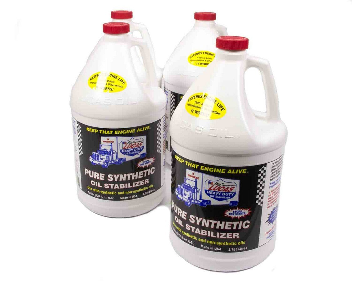 Motor Oil Additive - Pure Synthetic Oil Stabilizer - Synthetic - 1 gal Jug - Set of 4