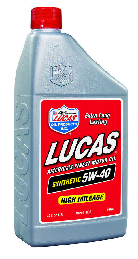 Motor Oil - High Mileage - 5W40 - Synthetic - 1 qt Bottle - Each