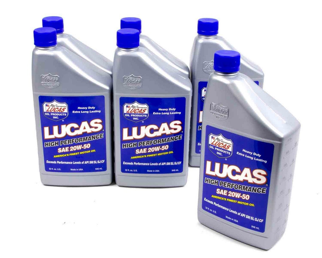 Motor Oil - High Performance Plus - 20W50 - Conventional - 1 qt Bottle - Set of 6