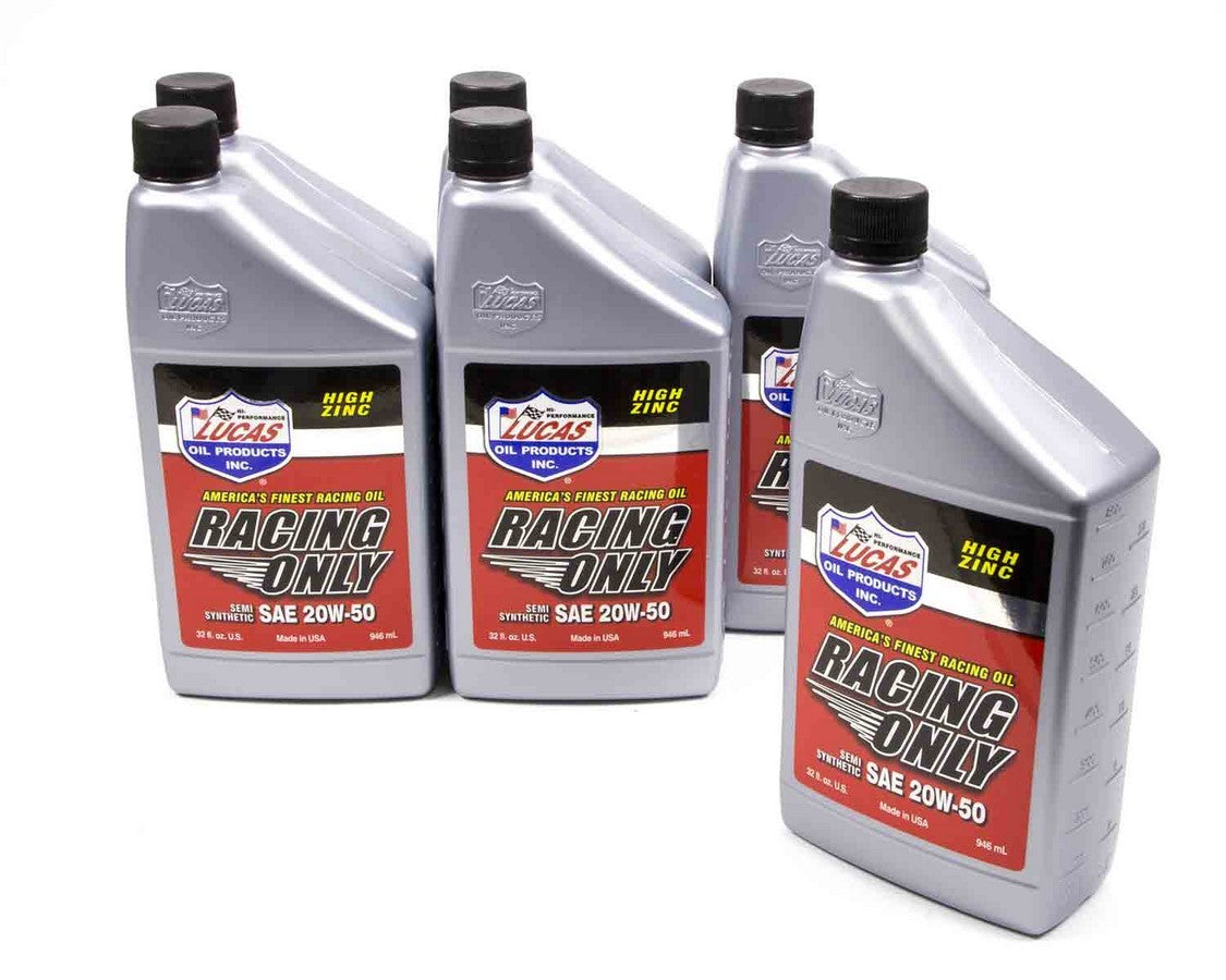 Motor Oil - Racing - 20W50 - Semi-Synthetic - 1 qt Bottle - Set of 6