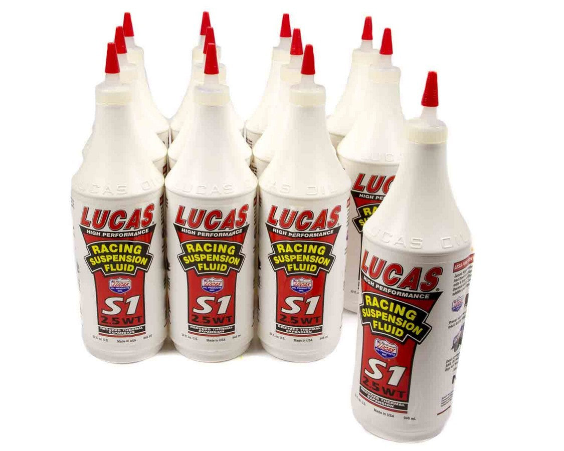 Shock Oil - S1 Racing Suspension Fluid - 2.5WT - Synthetic - 1 qt Bottle - Set of 12