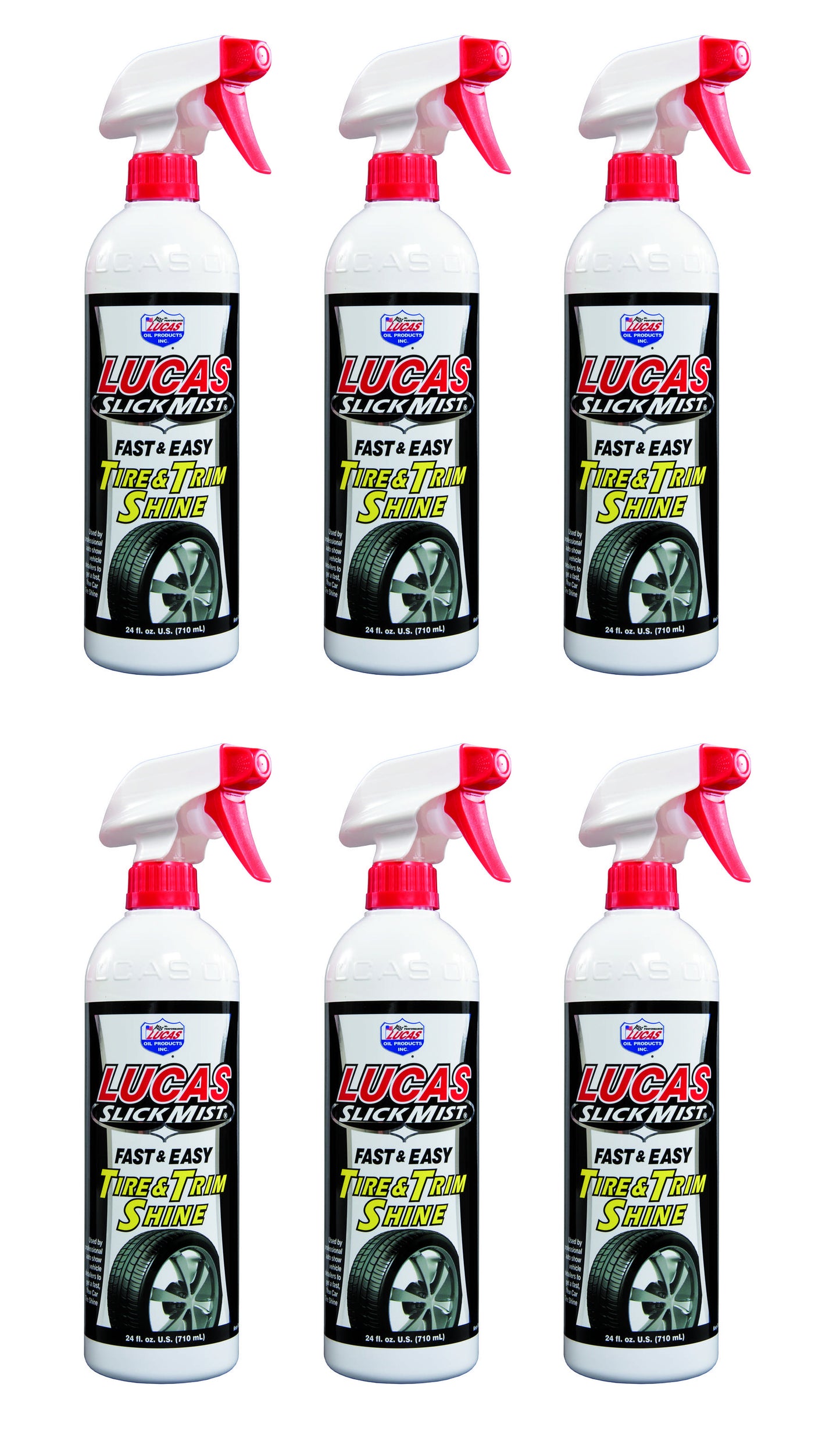 Tire Shine - Slick Mist Tire and Trim - 24 oz Spray Bottle - Set of 6