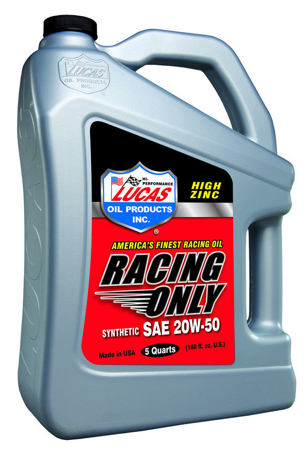 Motor Oil - Racing - High Zinc - 20W50 - Synthetic - 5 qt Jug - Each