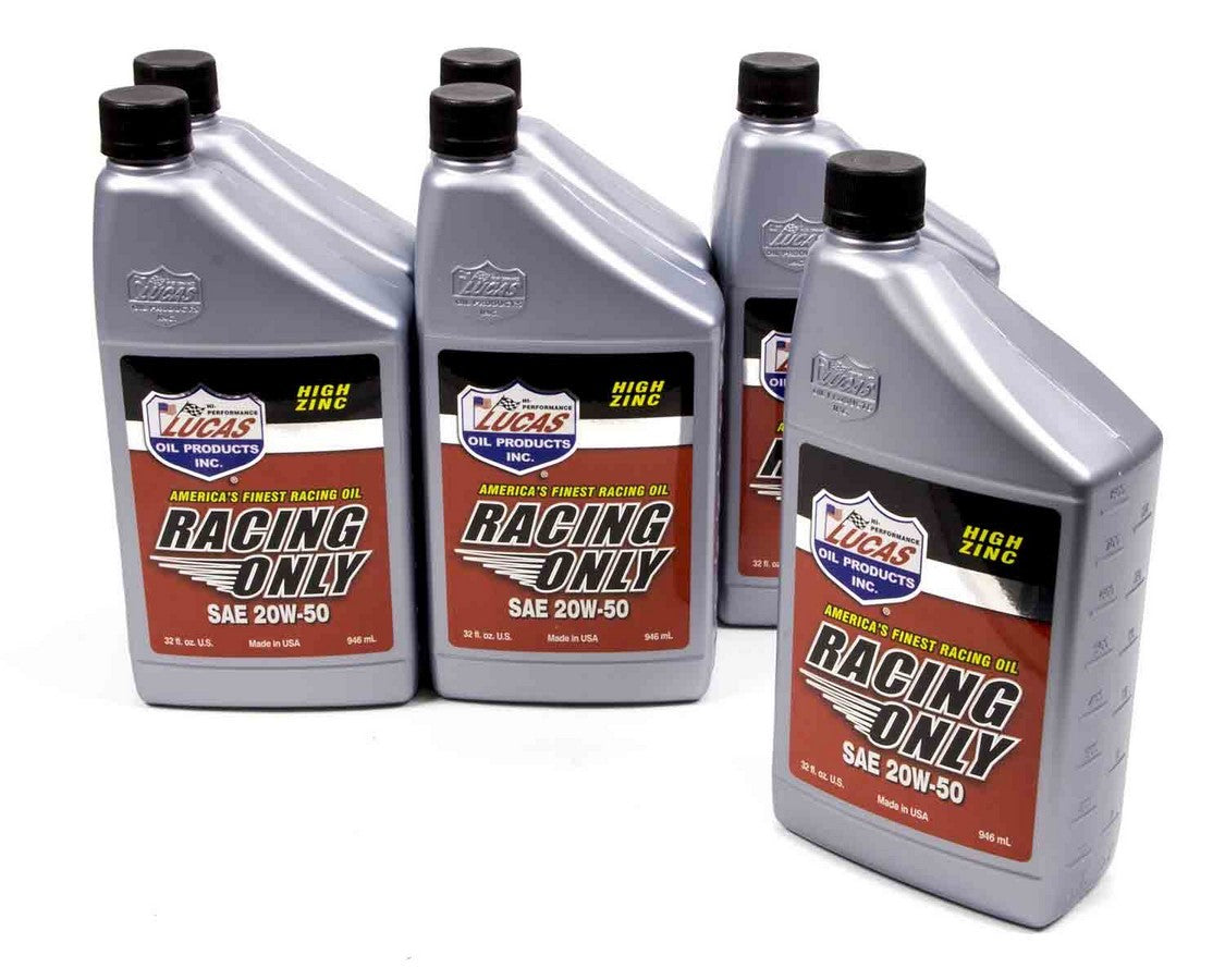 Motor Oil - Racing - 20W50 - Conventional - 1 qt Bottle - Set of 6