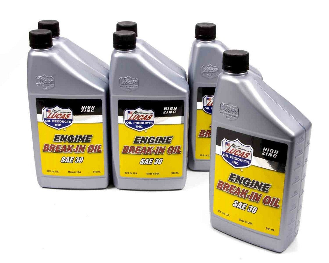 Motor Oil - Break-In - High Zinc - 30W - Conventional - 1 qt Bottle - Set of 6