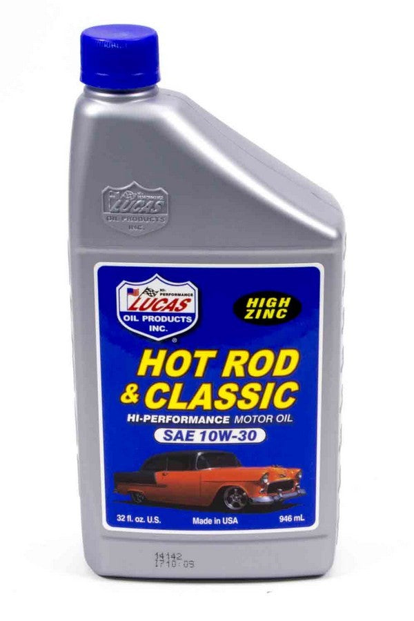 Motor Oil - Hot Rod and Classic Car - High Zinc - 10W30 - Conventional - 1 qt Bottle - Each