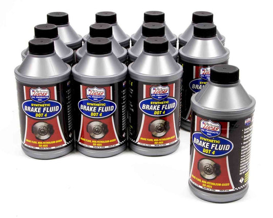 Brake Fluid - DOT 4 - Synthetic - 12 oz Bottle - Set of 12