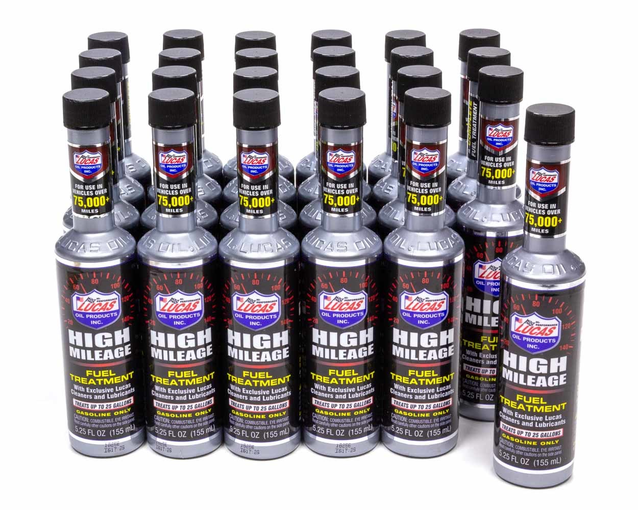 Fuel Additive - High Mileage Fuel Treatment - System Cleaner - Lubricant - Gas - 5.25 oz Bottle - Set of 24