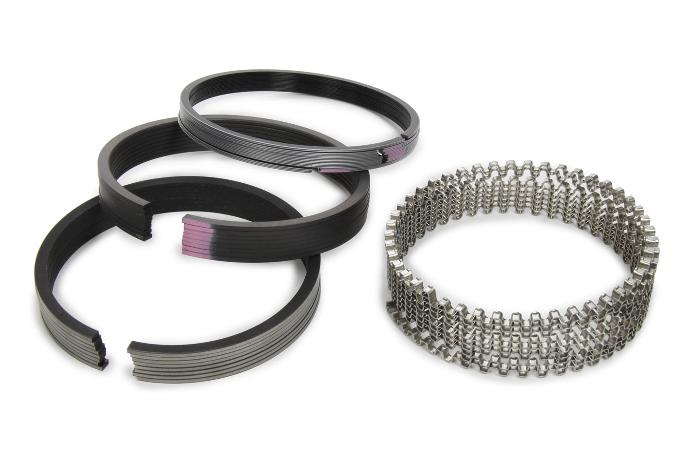 Piston Rings - MAHLE Original - 4.155 in Bore - Drop In - 5/64 x 5/64 x 3/16 in Thick - Standard Tension - Cast Iron - Plasma Moly - 8-Cylinder - Kit