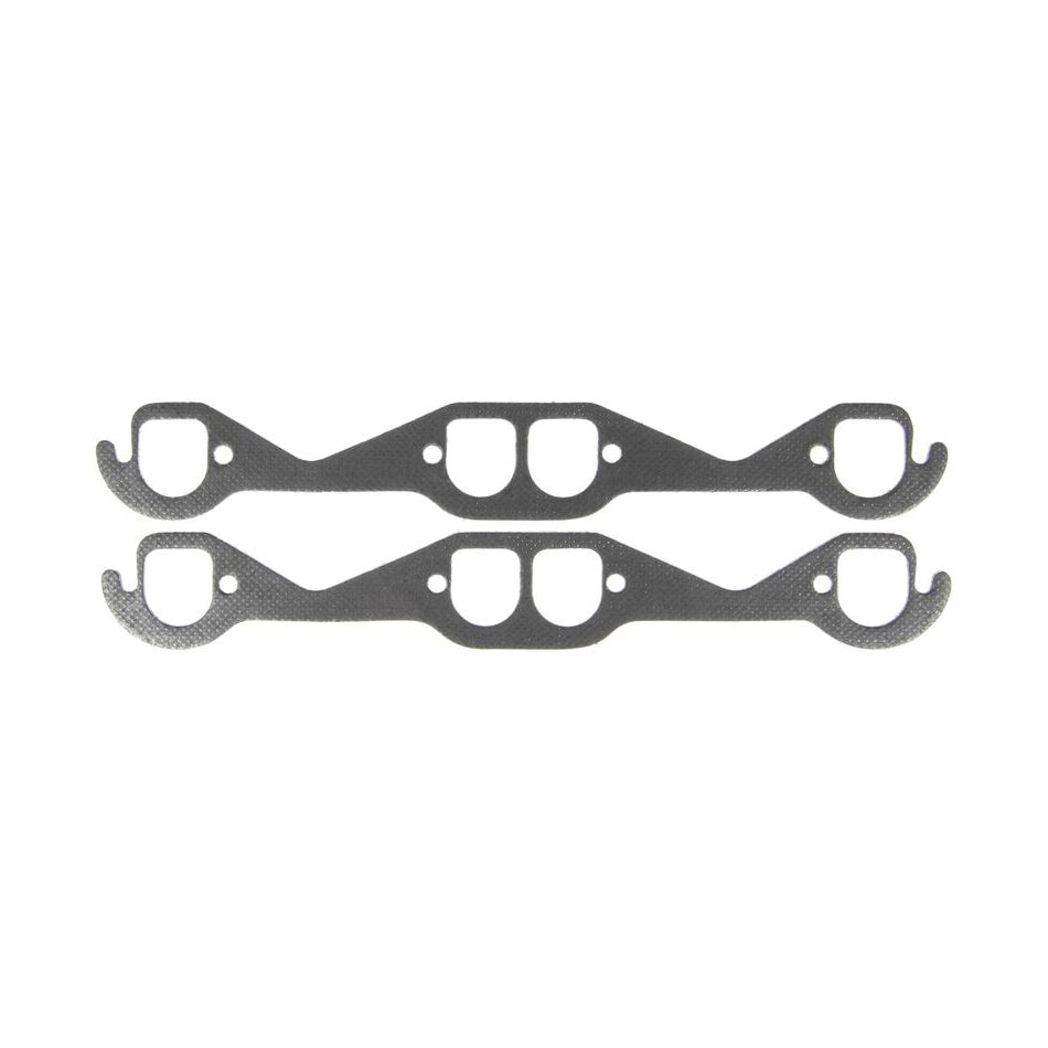 Engine & Accessories Header / Manifold Gasket - 1.500 x 1.675 in D Port - Steel Core Graphite - Small Block Chevy - Pair
