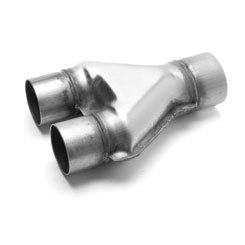 Engine & Accessories Y-Pipe - 2-1/2 in Inlets - 3 in Outlet - Stainless - Natural - Universal - Each