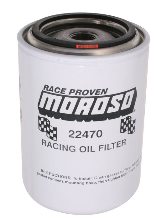 Oil Filter - Canister - Screw-On - 5.250 in Tall - 3/4 in-16 Thread - Steel - White Paint - Various Applications - Each