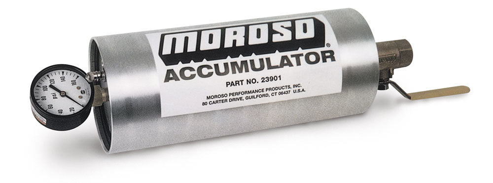 Oil Accumulator - 1.5 qt Capacity - 10 x 4.25 in - 1/2 in NPT Fitting / Shutoff - Aluminum - Natural - Each