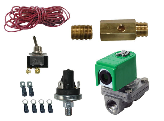 Shut Off Valve - Oil Accumulator - 12V Pressure Control - 15-24 psi - 1/2 in NPT Female Ports - Kit