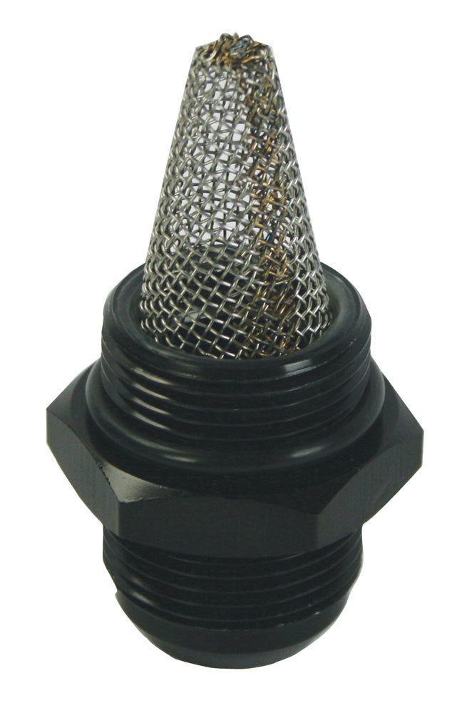 Fitting - Adapter - Straight - 16 AN Male to 16 AN Male O-Ring - Stainless External Screen - Aluminum - Black Anodized - Each