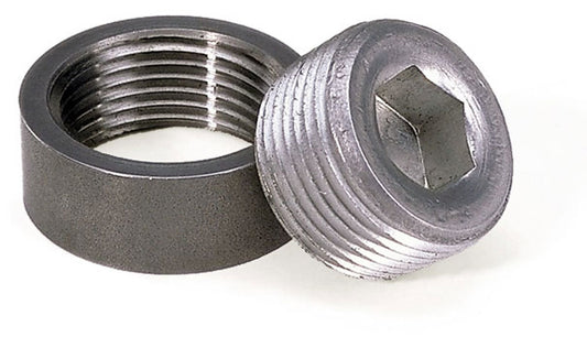 Oil Pan Inspection Plug - Weld-On - 1 in NPT - Steel Bung - Aluminum Plug - Natural - Each