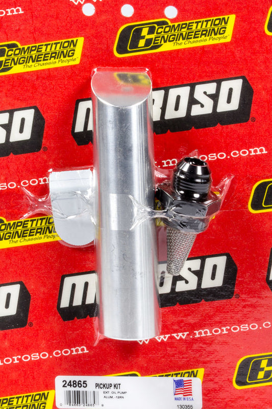 Oil Pump External Pickup - 12 AN - Billet Aluminum - Natural - Moroso Aluminum Oil Pans - Kit