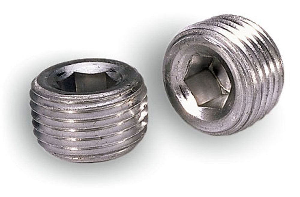 Fitting - Plug - 1/2 in NPT - Allen Head - Aluminum - Natural - Pair