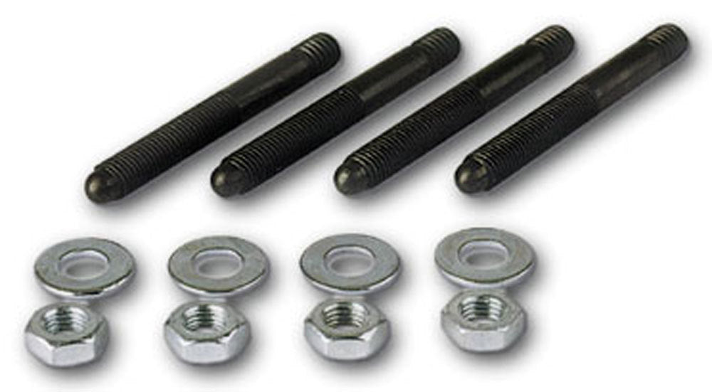 Carburetor Stud - Bullet Nose - 5/16-18 and 5/16-24 in Thread - 2.5 in Long - Steel - Zinc Oxide - Set of 4