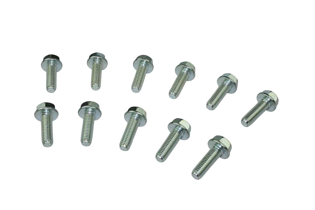 Bolt Kit - 8 mm x 1.25 Thread - 25 mm Long - Hex Head - Steel - Zinc Oxide - Lifter Valley Plate - GM LS-Series - Set of 11