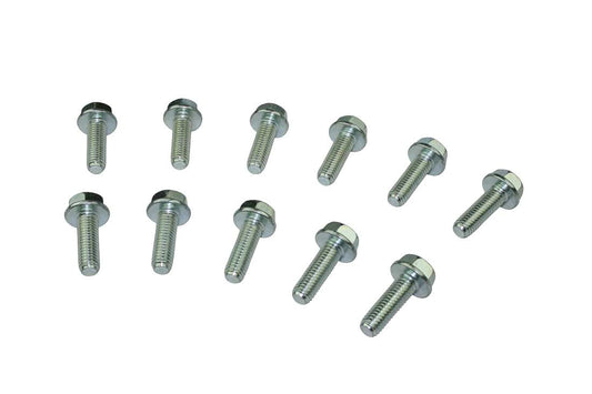 Bolt Kit - 8 mm x 1.25 Thread - 25 mm Long - Hex Head - Steel - Zinc Oxide - Lifter Valley Plate - GM LS-Series - Set of 11