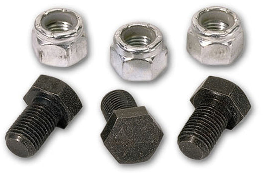 Torque Converter Bolt Kit - 3/8-24 in - 0.625 in Long - Nuts Included - Grade 8 - Steel - Without Tapped Holes - TH350 / TH400 - Set of 3