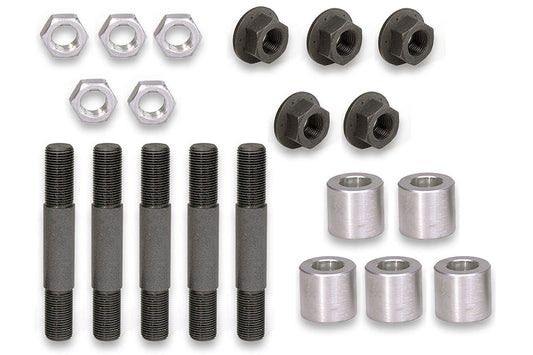 Wheel Stud - 5/8-18 in Thread - 4.406 in Long - Screw-In - 11/16 in Center Shank - Steel - Lug Nuts / Spacers Included - Kit