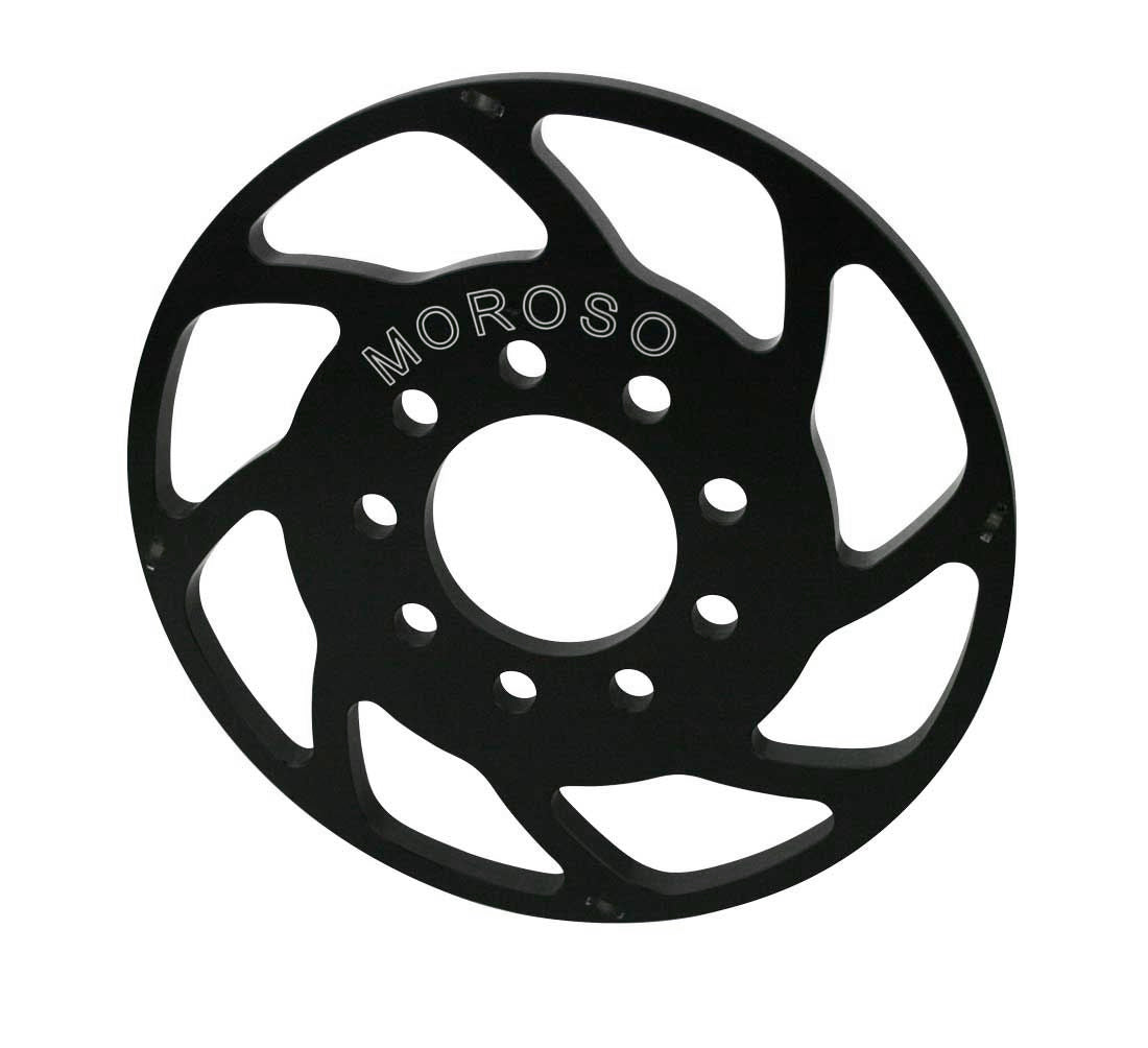 Crank Trigger Wheel - 8 in Balancer - Aluminum - Black Anodized - Moroso Ultra Series Crank Triggers - Each