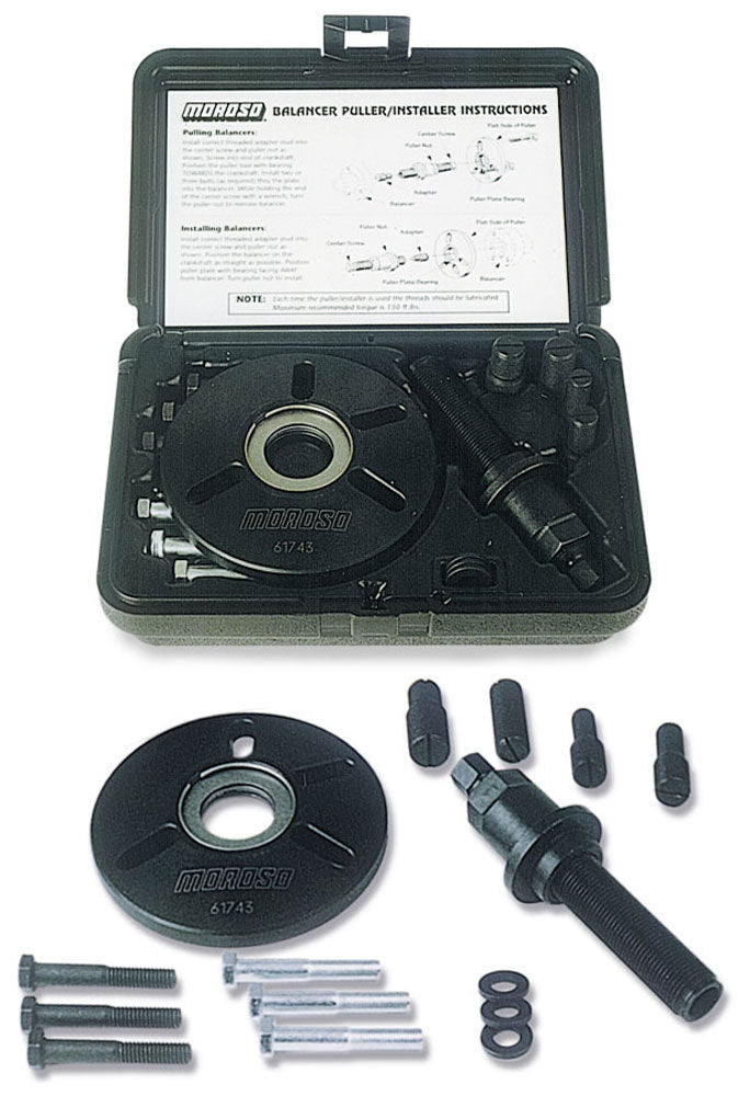 Harmonic Balancer Installation and Removal Tool - Multiple Adapters - Storage Case - Steel - Universal - Kit