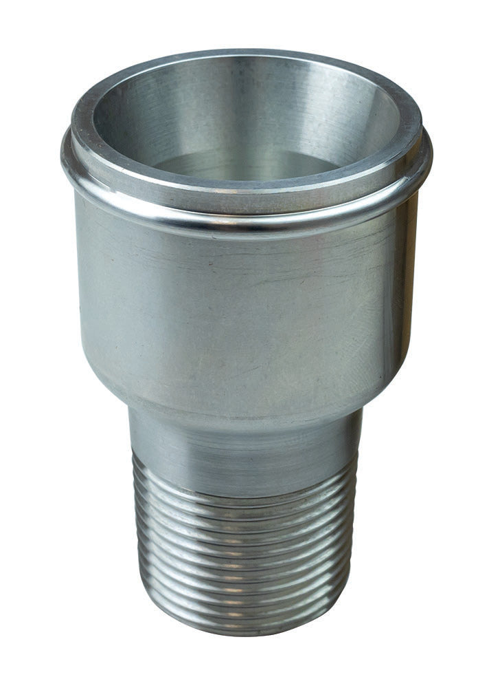 Fitting - Water Pump - Straight - 1 in NPT Male to 1-3/4 in Hose Barb - Aluminum - Natural - Each