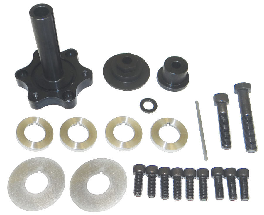 Crank Mandrel Drive Kit - 4 in Long Mandrel - Guides / Hardware / Spacers - Small Block Chevy - Kit