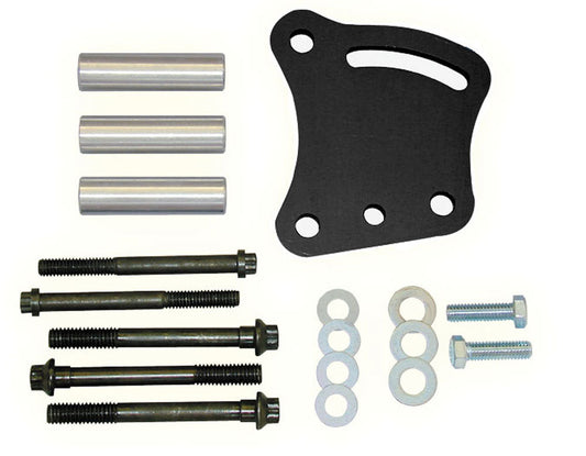 Vacuum Pump Bracket - Moroso Original Style Pump - Billet Aluminum - Black Anodized - Small Block Ford - Kit