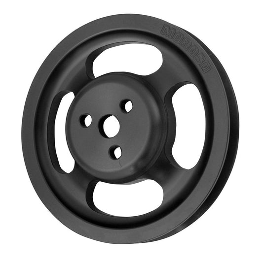 Vacuum Pump Pulley - V-Belt - 1 Groove - 5 in Diameter - 3 x 1-9/16 in Bolt Circle - 7/8 in Offset - Aluminum - Black Anodized - Universal - Each