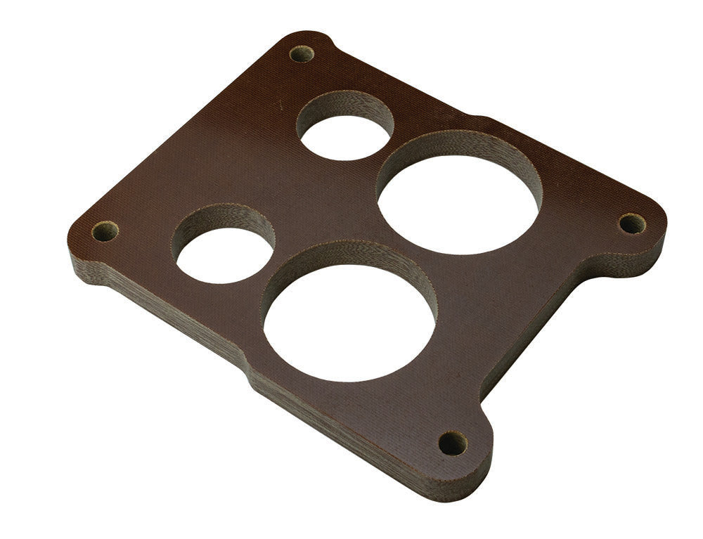 Carburetor Spacer - 0.5 in Thick - 4 Hole - Spread Bore - Phenolic - Natural - Each